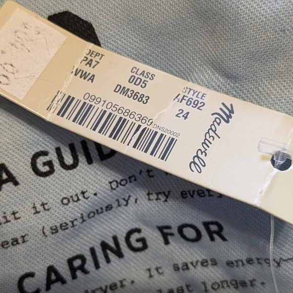 MADEWELL Jeans Blue Perfect Vintage Metallic Tuxedo Stripe Edition Denim Size 24 - Picture 8 of 13